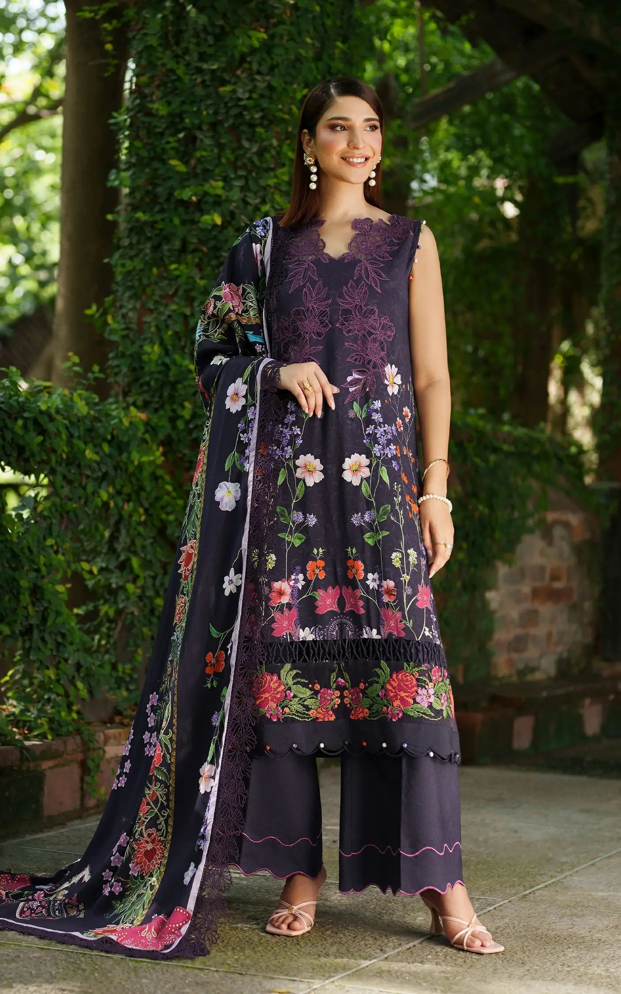 Winter Rose | 3pcs Embroidered Unstitched Winter