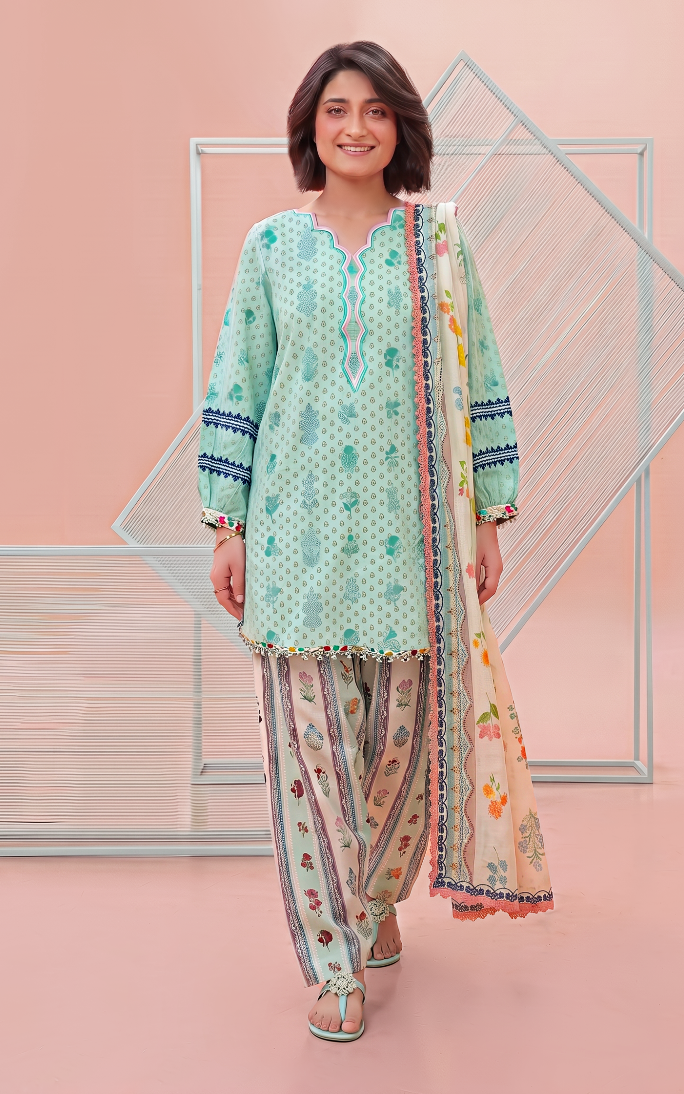 Daisy (YKL26-03) | 3pcs Unstitched Printed Lawn