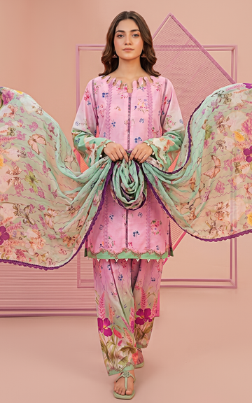 Carnation (YKL26-06) | 3pcs Unstitched Printed Lawn